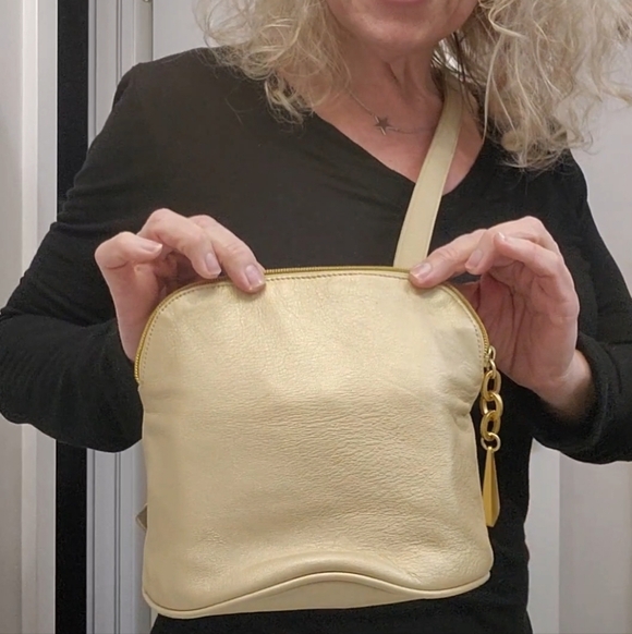 Sharif Metallic Gold Crossbody